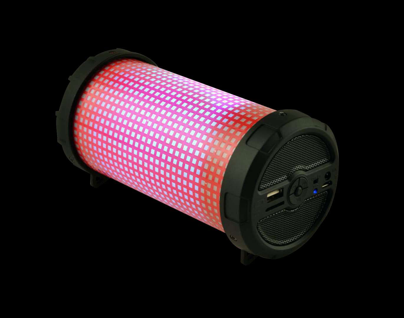LED Light Outdoor Drum Style Bluetooth Speaker MHS002 LED (Red)
